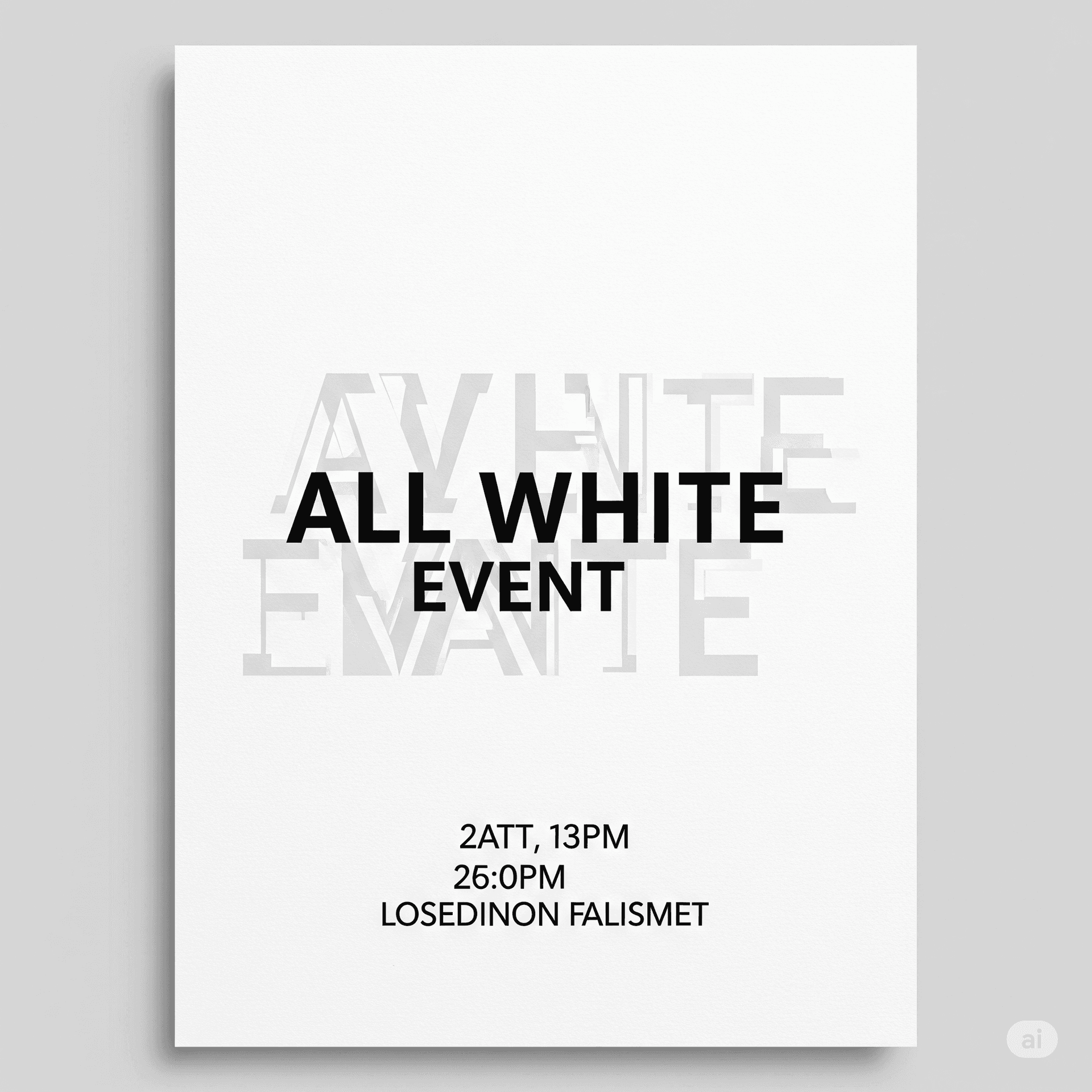 ALL WHITE PARTY poster